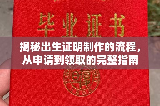 蛟河揭秘出生证明制作的流程，从申请到领取的完整指南